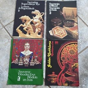 Russian vintage ephemera papers set of 4 fold out Souvenir set